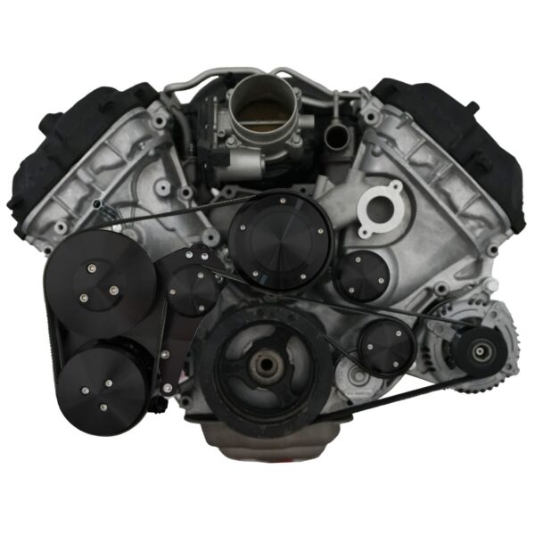 Ford Coyote Serpentine System - 3 Bolt - AC & PS - Black