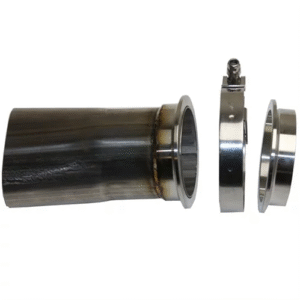 Granatelli 3 inch Round w/V-Band Connection to 3 inch Oval - Adapter; Incl Weld on V-band and Clamp