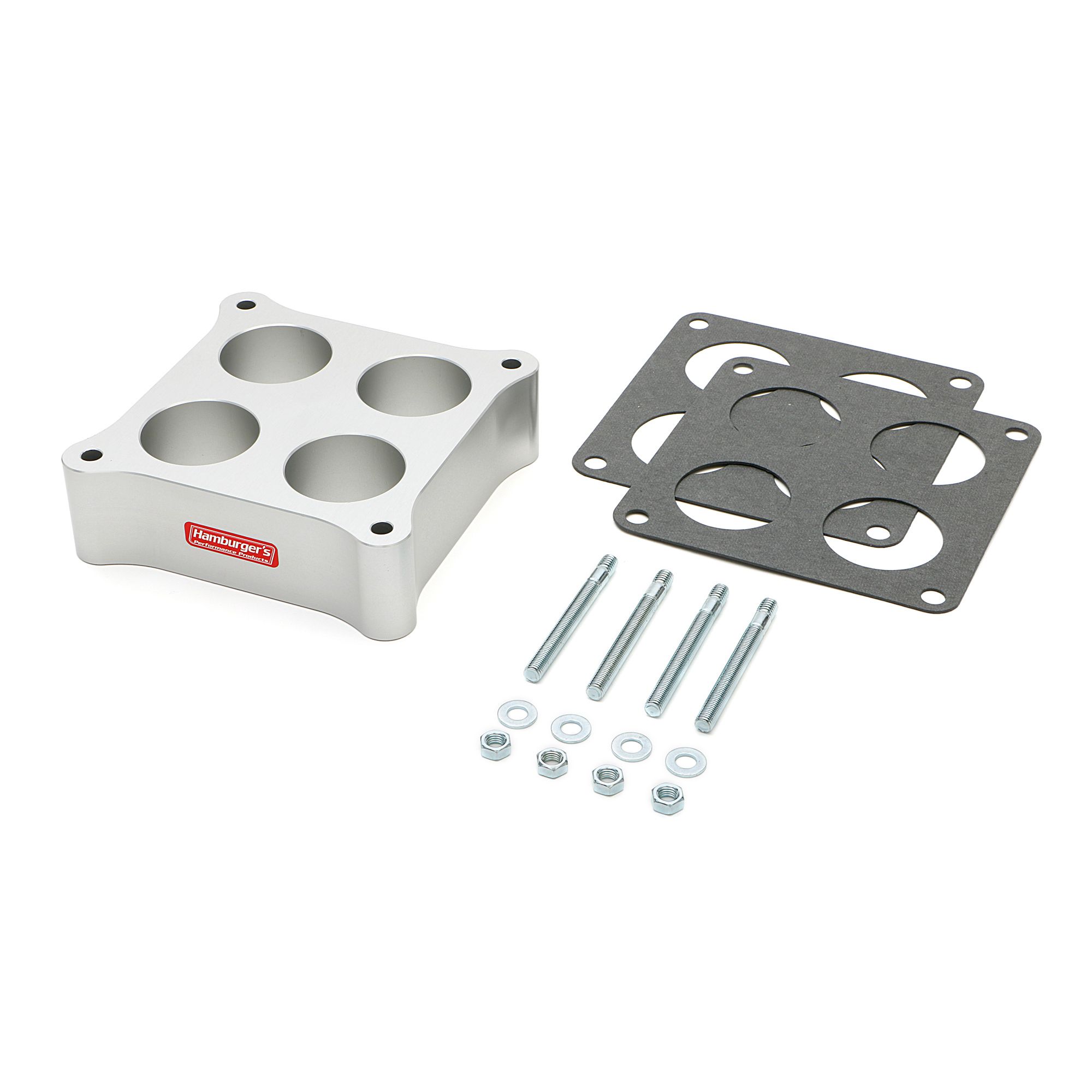 HAMBURGER'S PERFORMANCE PRODUCTS 2 IN. DOMINATOR CARBURETOR SPACER; SMOOTH-BORE PORTED- CNC MACHINED BILLET ALUMINUM