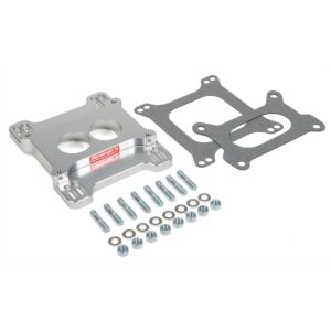 HAMBURGER'S PERFORMANCE PRODUCTS CARBURETOR ADAPTER; BILLET ALUMINUM- 1 IN. HOLLEY 350-600 2BBL TO HOLLEY ADJUSTABLE (HIGH FLOW)