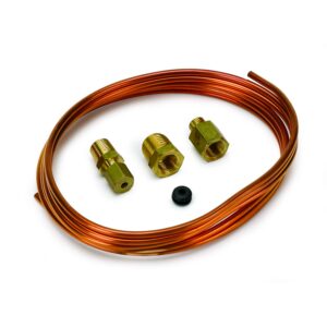 TUBING, COPPER, 1/8 in. , 6FT. LENGTH, INCL. 1/8 in. NPTF BRASS COMPRESSION FITTINGS