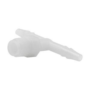 FITTING, TEE, 3/16 in. HOSE BARB TO 1/8 in. NPT MALE, PLASTIC
