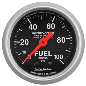 2-1/16 in. FUEL PRESSURE, 0-100 PSI, SPORT-COMP
