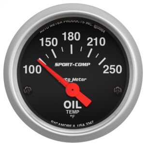 2-1/16 in. OIL TEMPERATURE, 100-250 Fahrenheit, SPORT-COMP