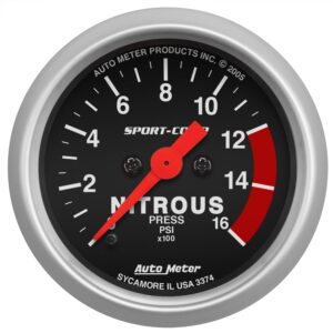 2-1/16 in. NITROUS PRESSURE, 0-1600 PSI, SPORT-COMP
