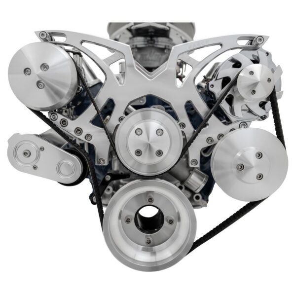 Small Block Ford Chrome All Inclusive Style Track Serpentine System (AC/PS/ALT)