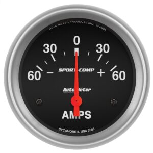 2-5/8 in. AMMETER, 60-0-60 AMPS, SPORT-COMP
