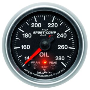 2-1/16 in. OIL TEMPERATURE, 140-280 Fahrenheit, SPORT-COMP II