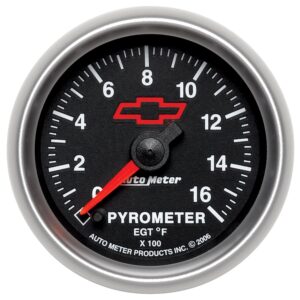 2-1/16 in. PYROMETER, 0-1600 Fahrenheit, GM BLACK