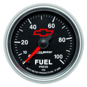 2-1/16 in. FUEL PRESSURE, 0-100 PSI, GM BLACK