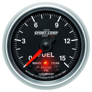 2-1/16 in. FUEL PRESSURE, 0-15 PSI, SPORT-COMP II