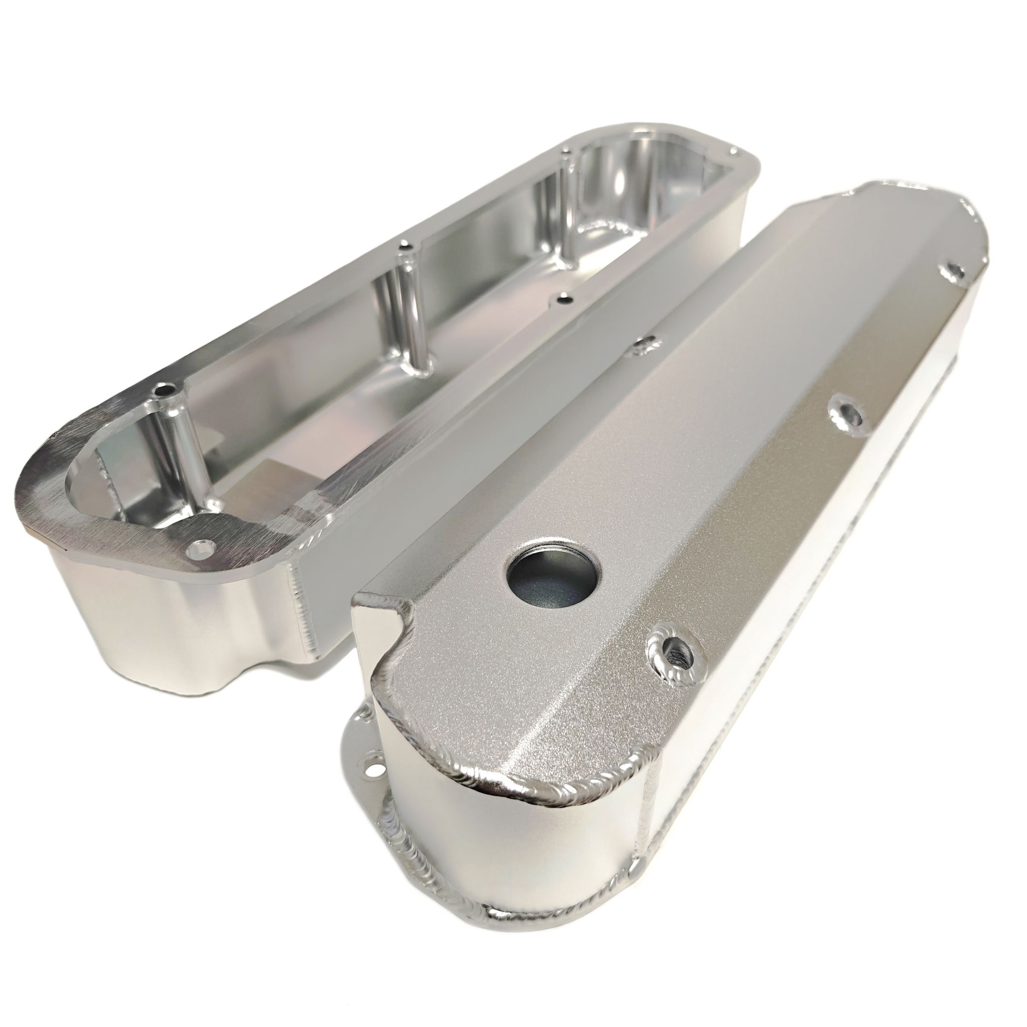 Valve Cover Set, Aluminum, Fabricated Billet Rail