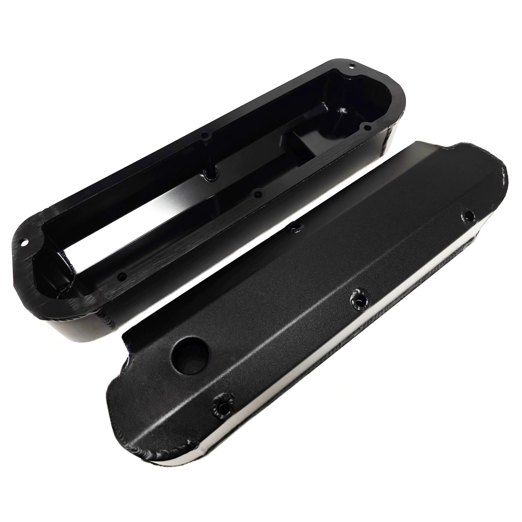 Valve Cover Set, Aluminum, Fabricated Billet Rail