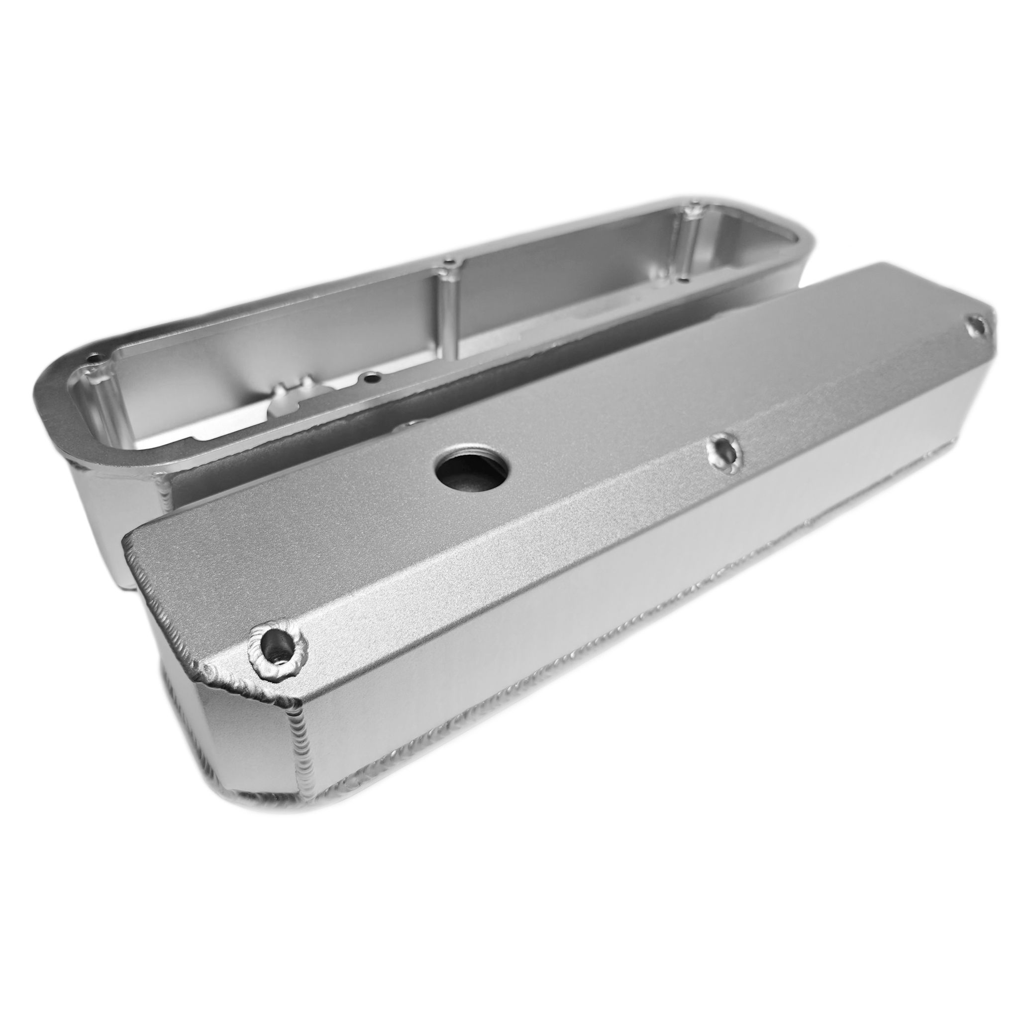 Valve Cover Set, Aluminum, Fabricated Billet Rail