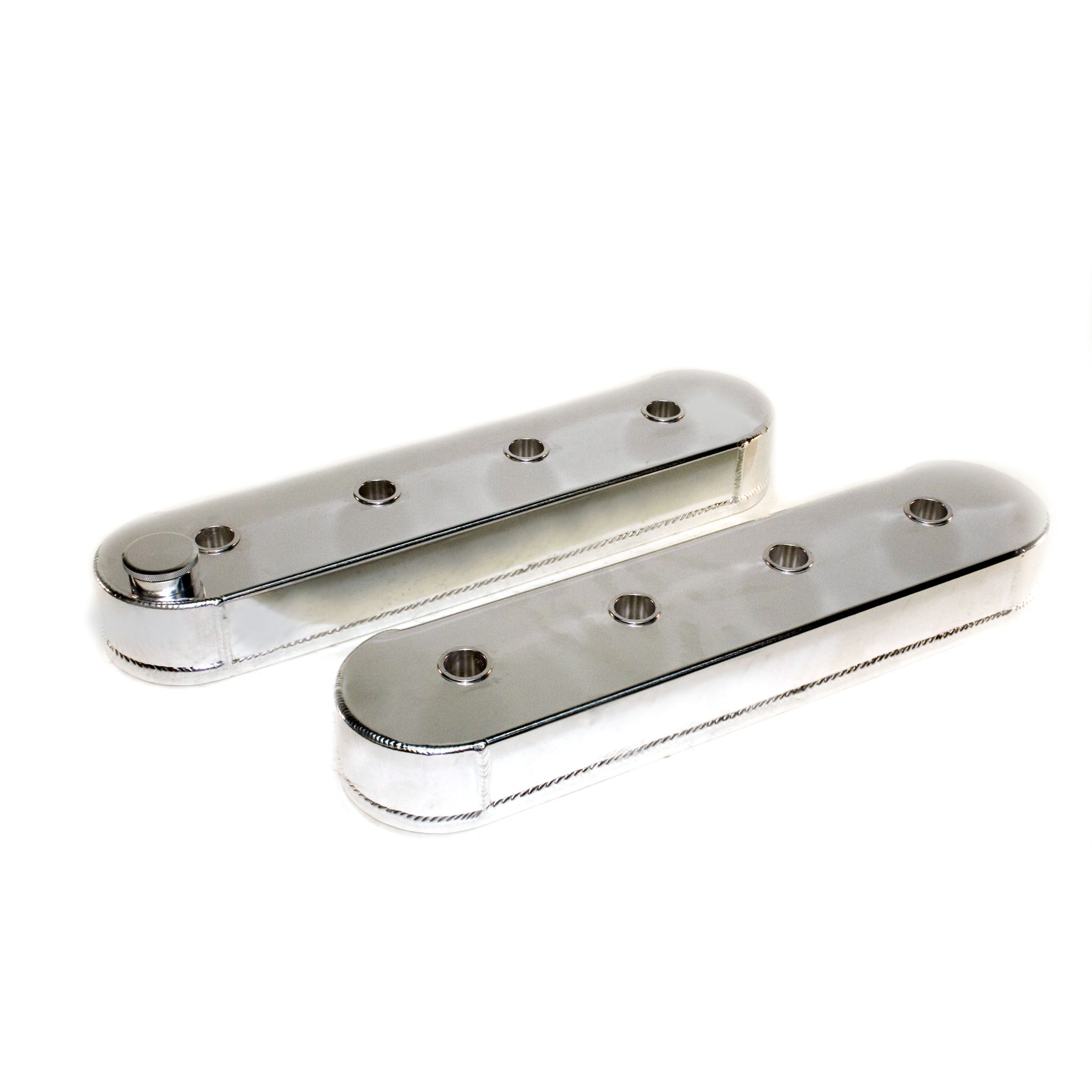 Valve Cover Set, Aluminum, Fabricated Billet Rail