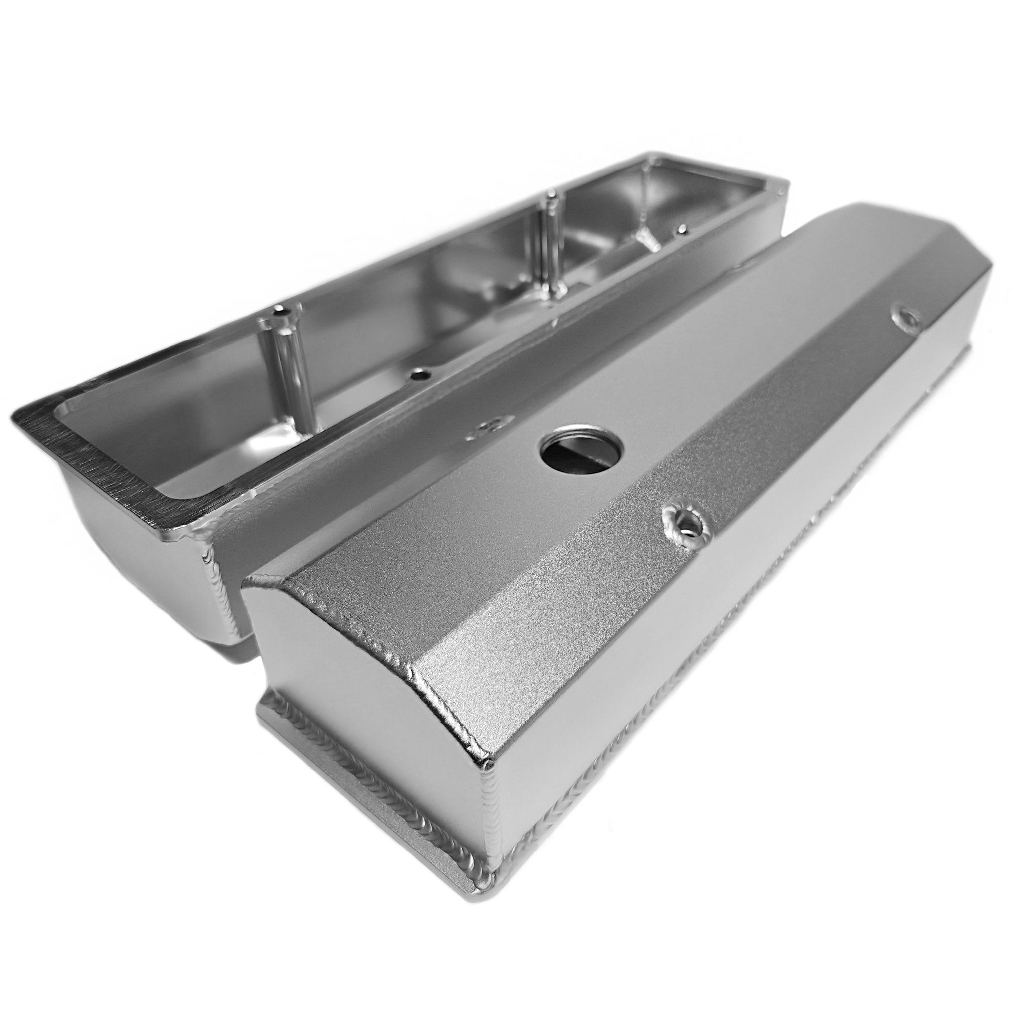 Valve Cover Set, Aluminum, Fabricated Billet Rail