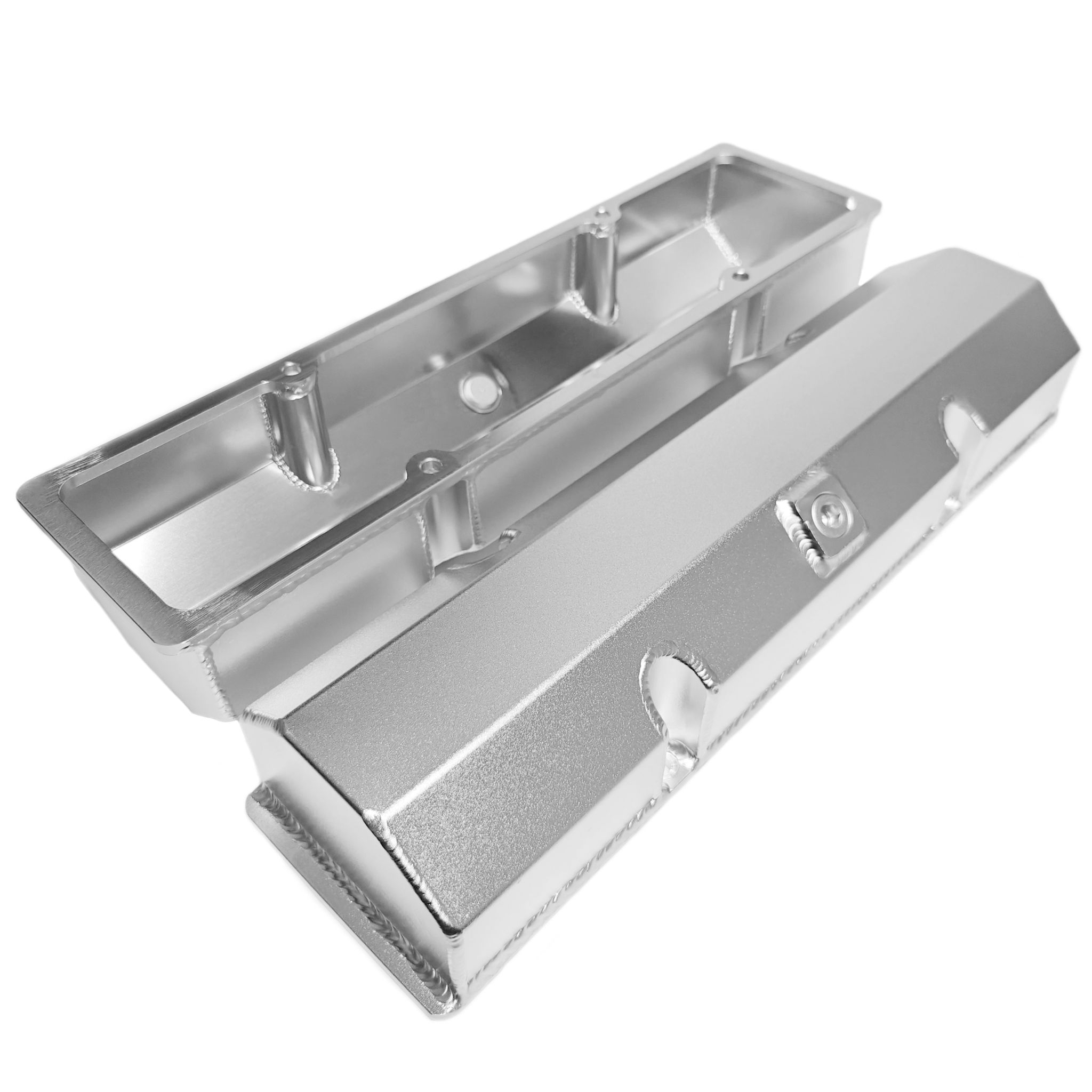 Valve Cover Set, Aluminum, Billet Rail For Short Bolts