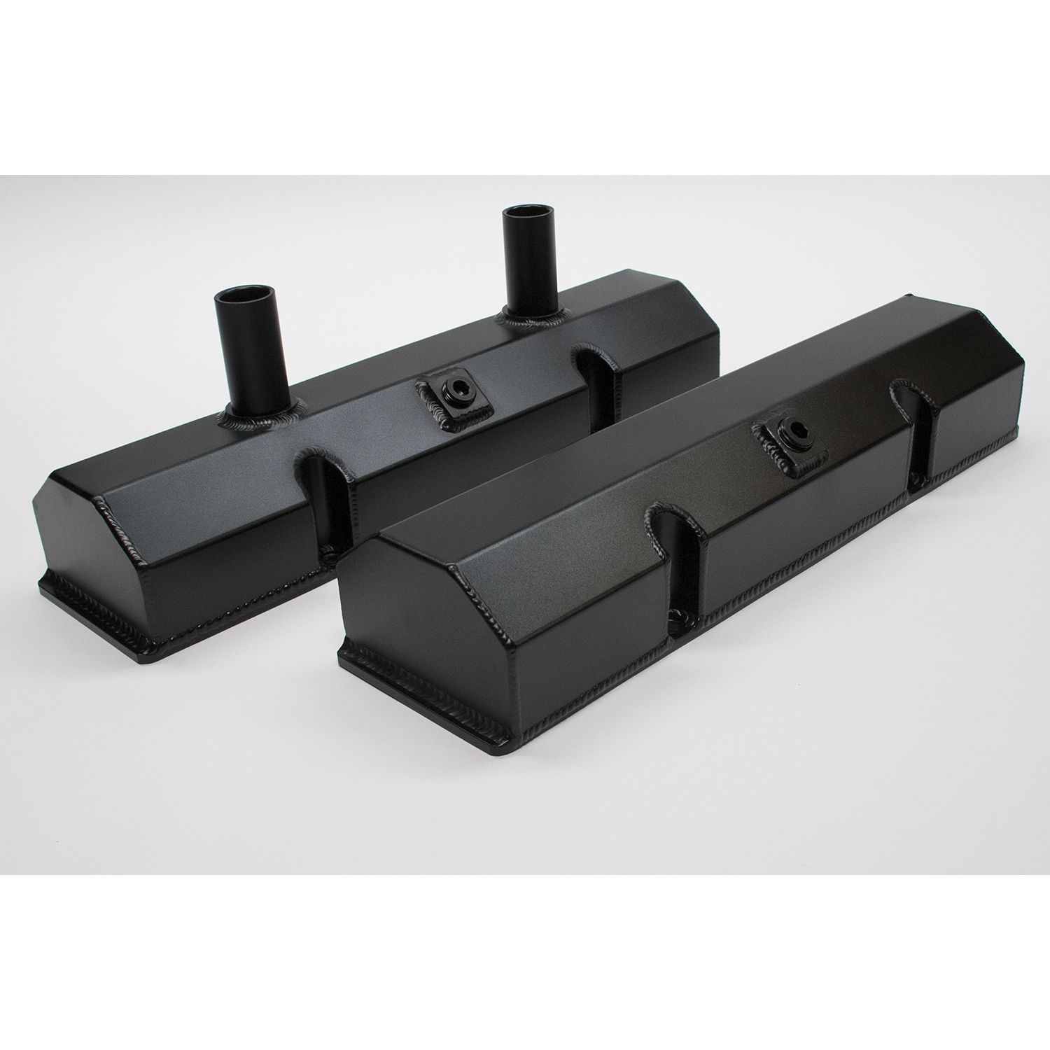 Valve Cover Set, Aluminum, Billet Rail For Short Bolts