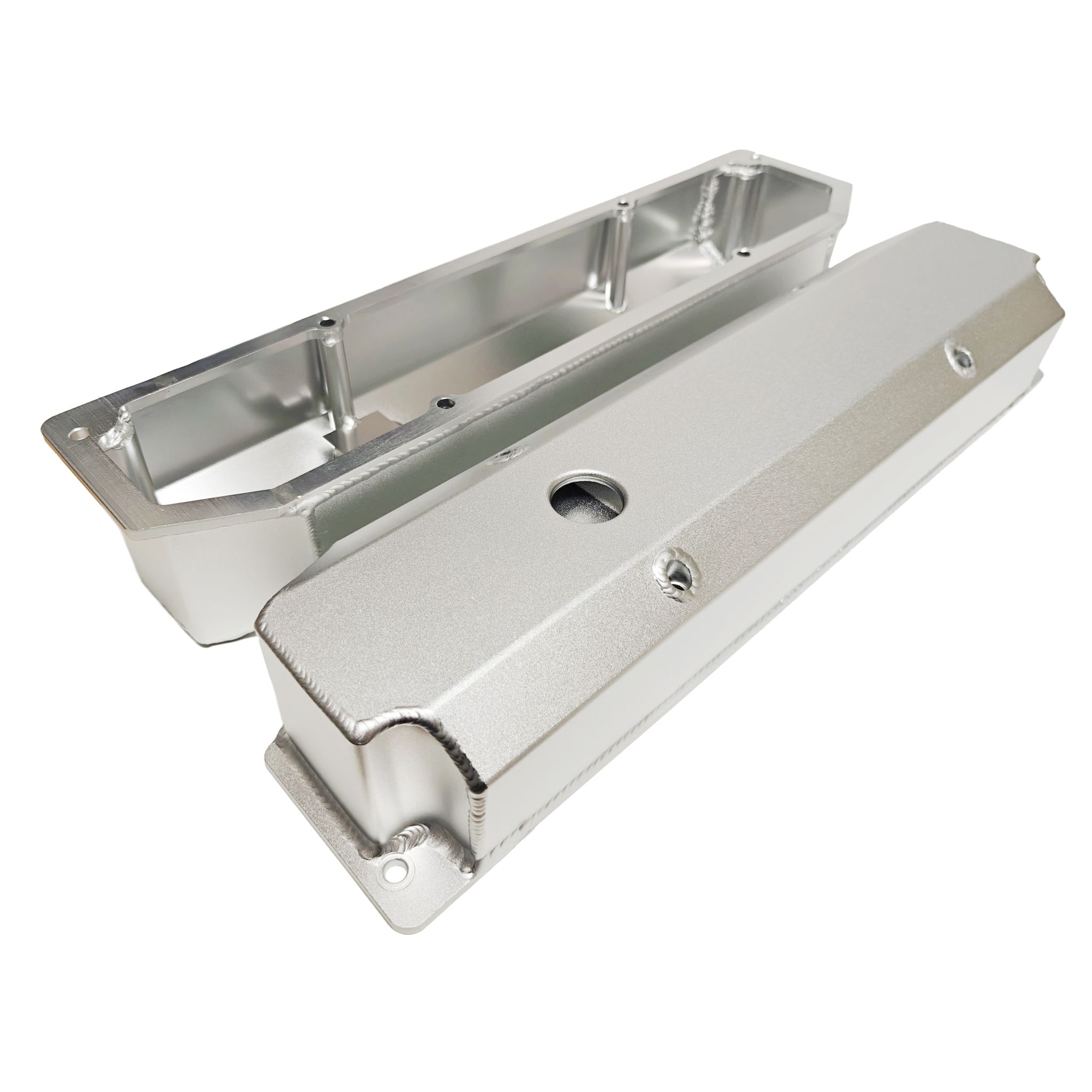 Valve Cover Set, Aluminum, Fabricated Billet Rail