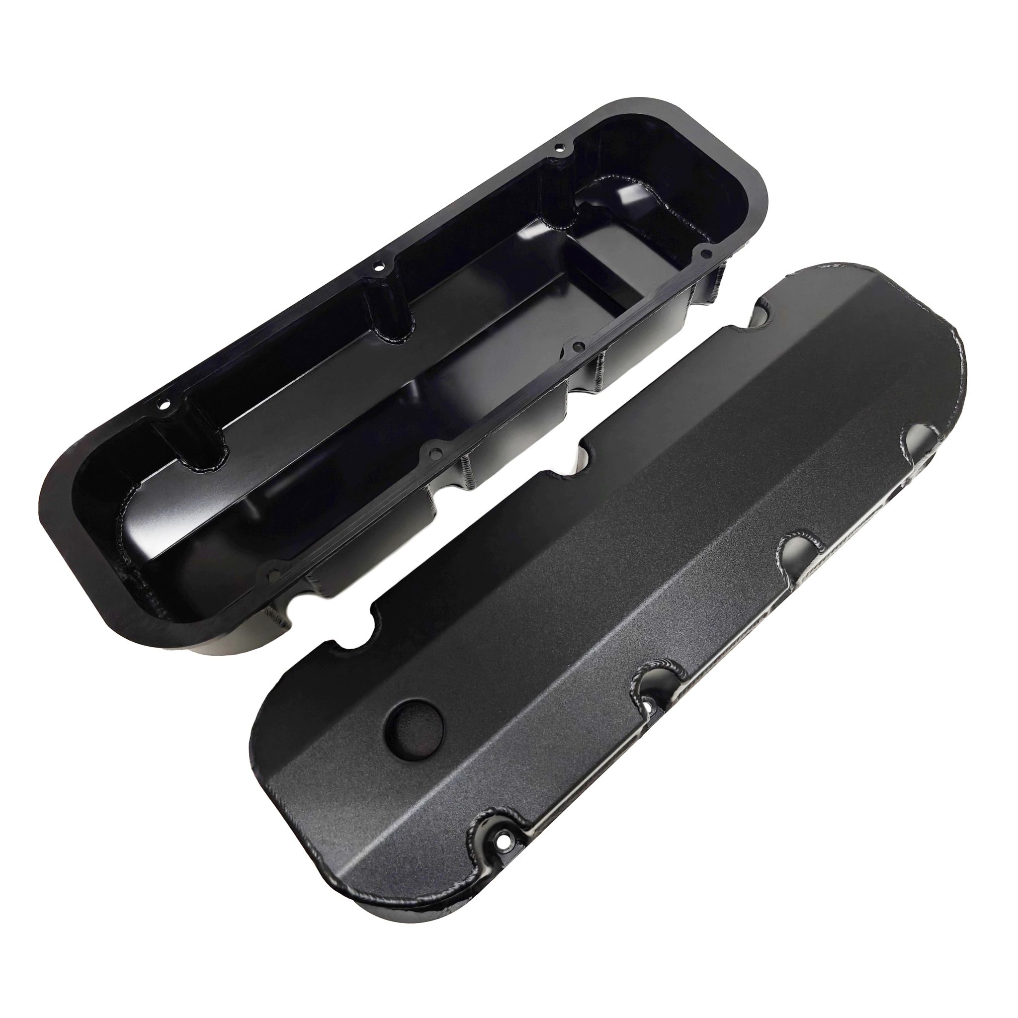 Valve Cover Set, Aluminum, Fabricated Billet Rail