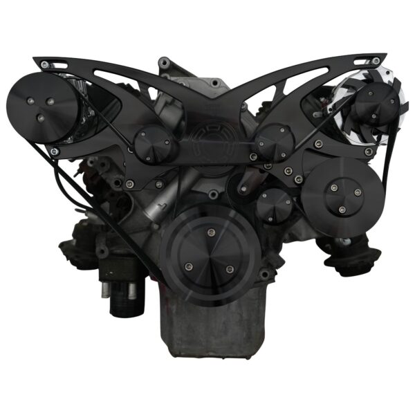 Chrysler Gen III Hemi Style Track Serpentine System - AC & PS - Black