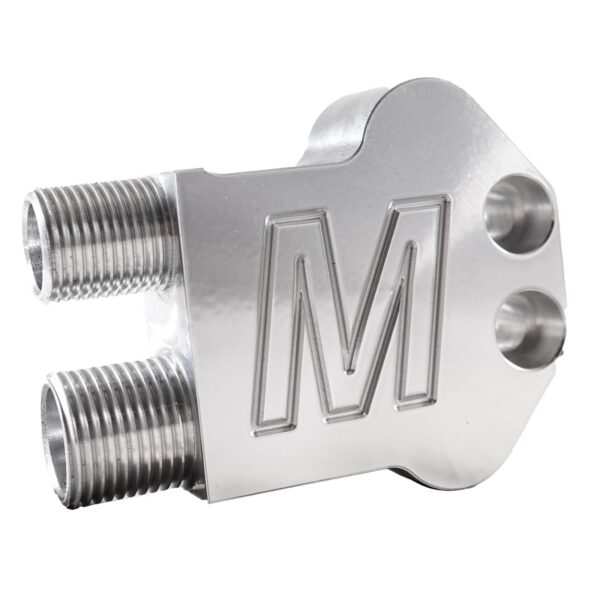90 Degree AC Manifold for 7176 Compressors, Chrome