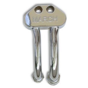 Curved AC Manifold for 7176 Compressors - Chrome