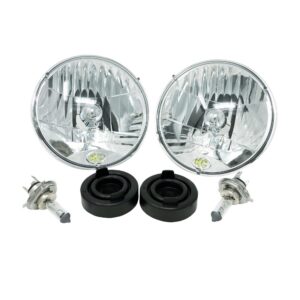 KC Hilites 7 in Headlight - H4 Halogen - 2-Lights - 55W / 60W DOT Headlight - Universal / fits 97-06 Jeep TJ