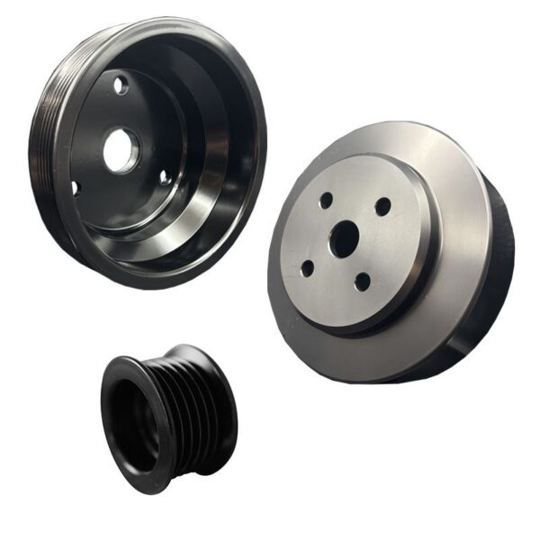 Small Block Chevy Corvette Serpentine Pulley Kit - '88-91 - Black