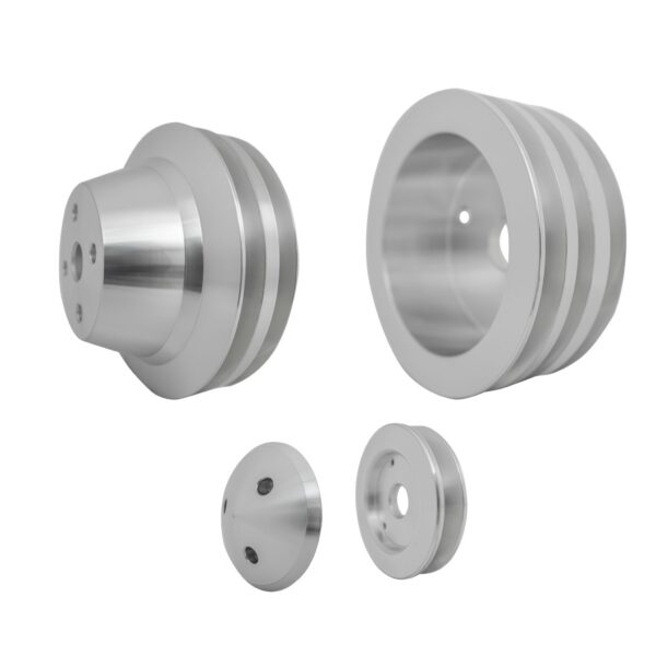 Small Block Chevy Corvette Pulley Kit - V-Belt - '71-82