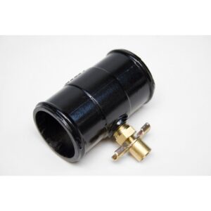 Hose Drain, Inline, Univer, Aluminum, 1.75 in./1.75 in. Male Hose Barb, Black.