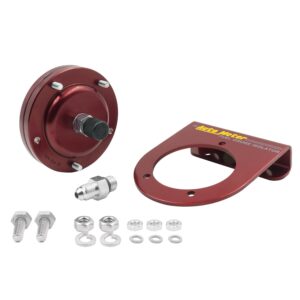 FUEL PRESS ISOLATOR KIT, FOR 15 PSI GAUGES, RED ANODIZED ALUMINUM, -4AN FITTINGS