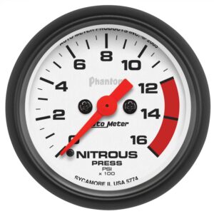 2-1/16 in. NITROUS PRESSURE, 0-1600 PSI, PHANTOM