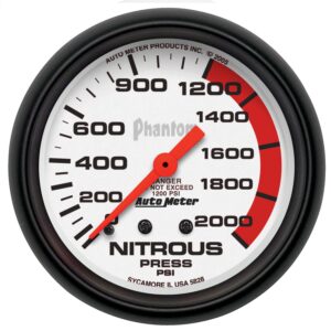 2-5/8 in. NITROUS PRESSURE, 0-2000 PSI, PHANTOM