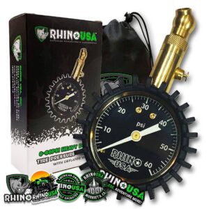 RHINO USA HEAVY DUTY 60 PSI TIRE PRESSURE GAUGE