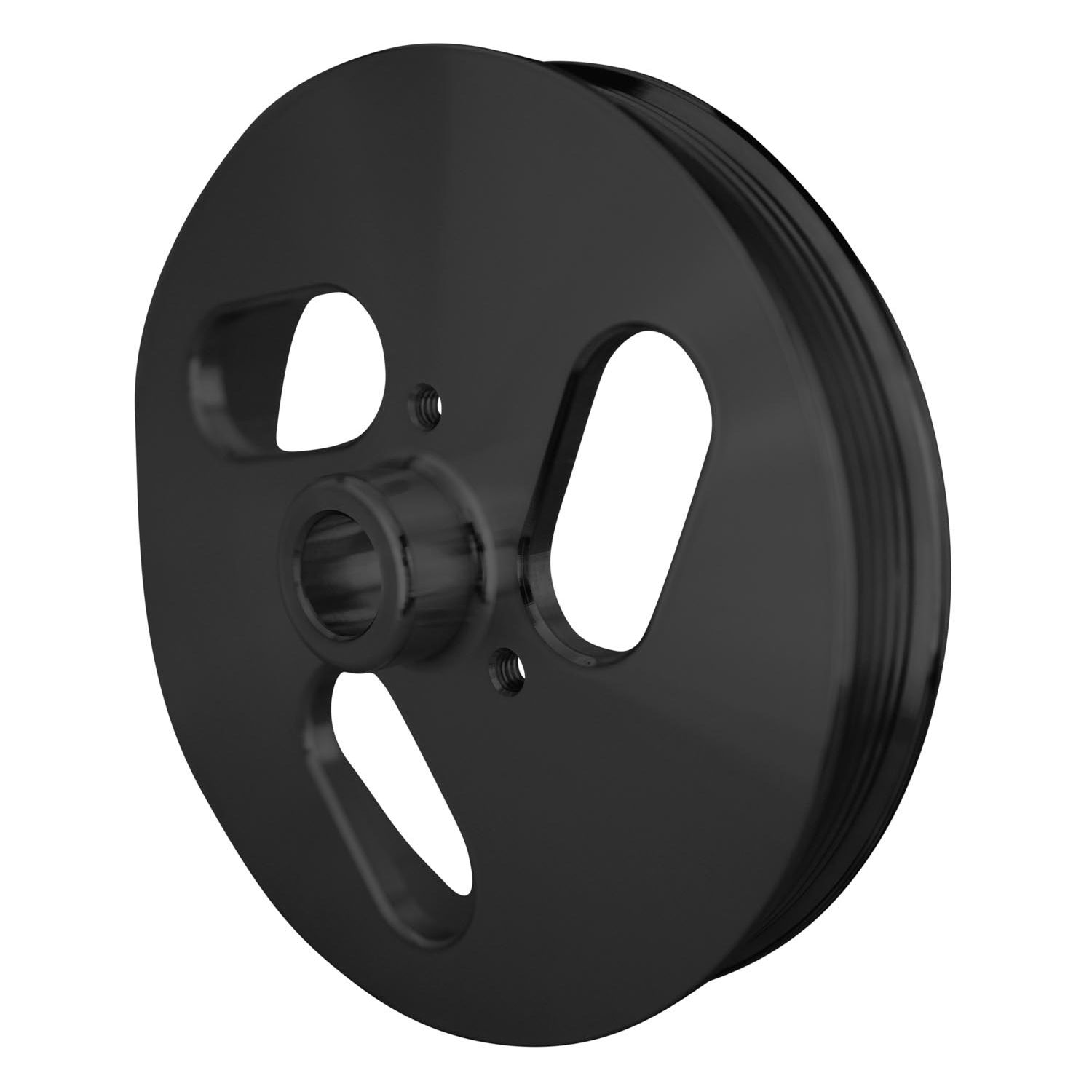 Chevy Serpentine Power Steering Pulley - Press Fit - Black
