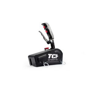 Outlaw Blackout Shifter 2-Speed Forward Pattern for GM Powerglide with Black-Anodized Cover and Two-Button Handle.