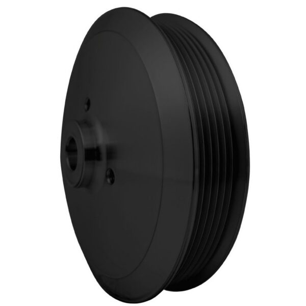 Serpentine Power Steering Pulley - Keyway - Black