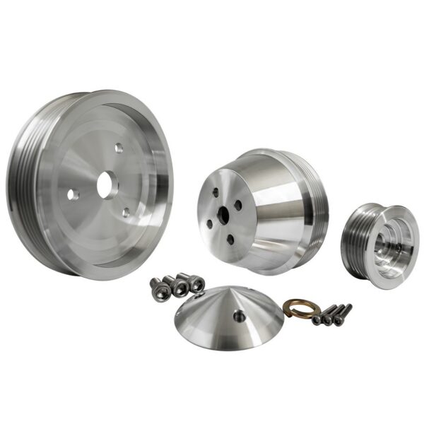 Small Block Chevy High Flow Serpentine Pulley Kit - 1V