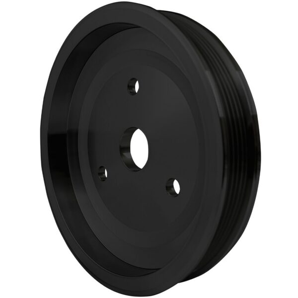 Small Block Chevy High Flow Serpentine Crankshaft Pulley - 1V - SWP - Black