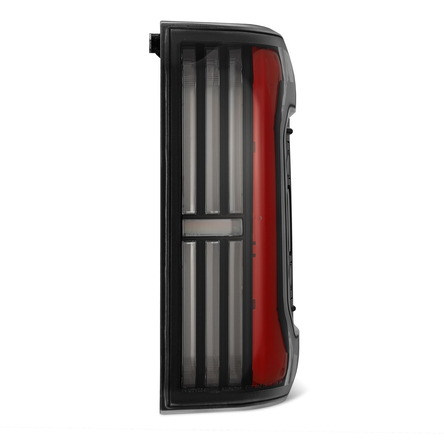 Prismatic LED Taillights Black Red