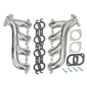 DISCONTINUED-HEDMAN HEDDERS LS ENGINE SWAP CAST EXHAUST MANIFOLDS; HTC SILVER CERAMIC COATED