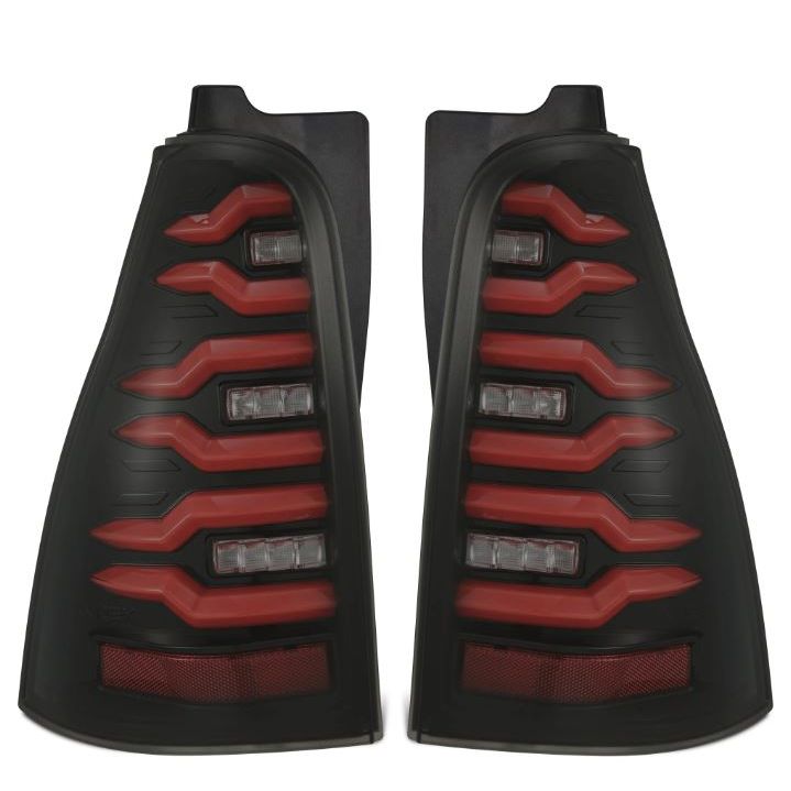 LED Taillights Black Red