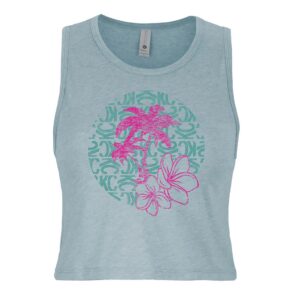 KC Women's Island Dreams Crop Tank - Stonewash Denim - Medium