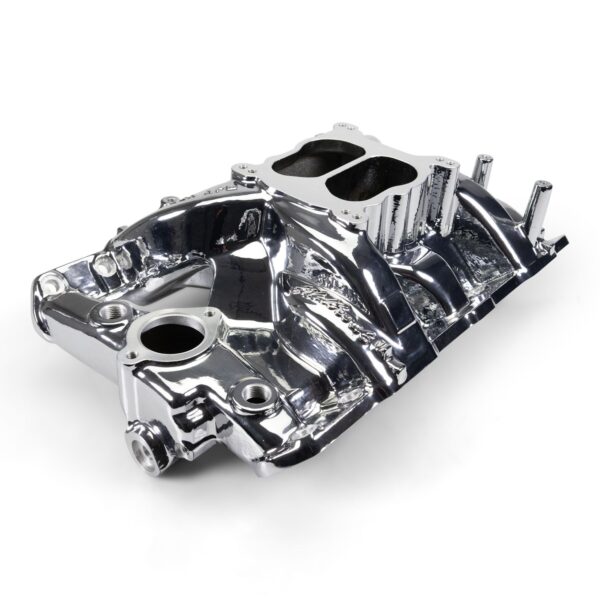 Performer RPM Pontiac 326-455 Intake Manifold, Chrome Plasma Finish