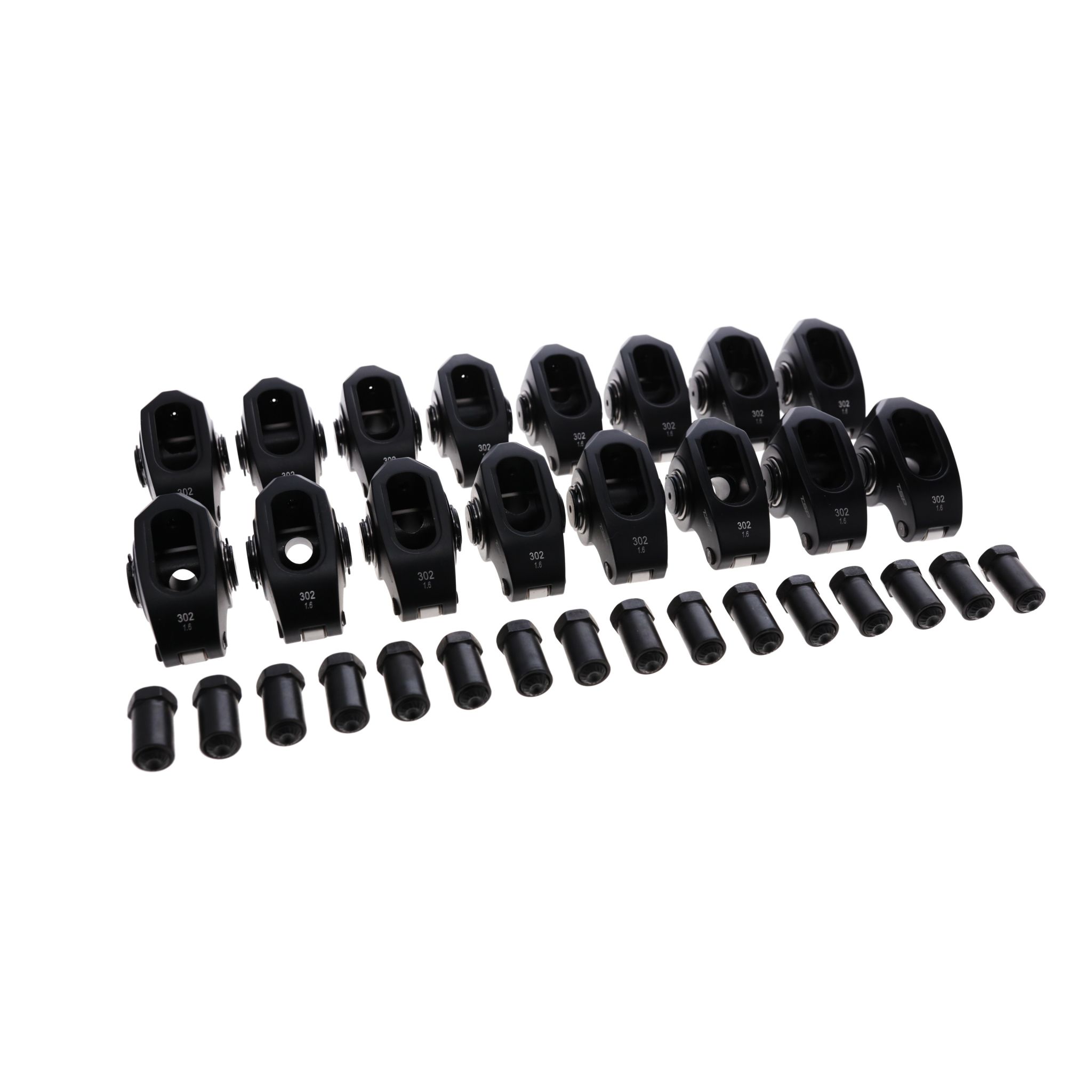 TSP Ford Godzilla Pro Series 2024 Aluminum Roller Rocker Arm System, 1.8 Ratio, Needle Bearing Trunnion, Needle Bearing Tip