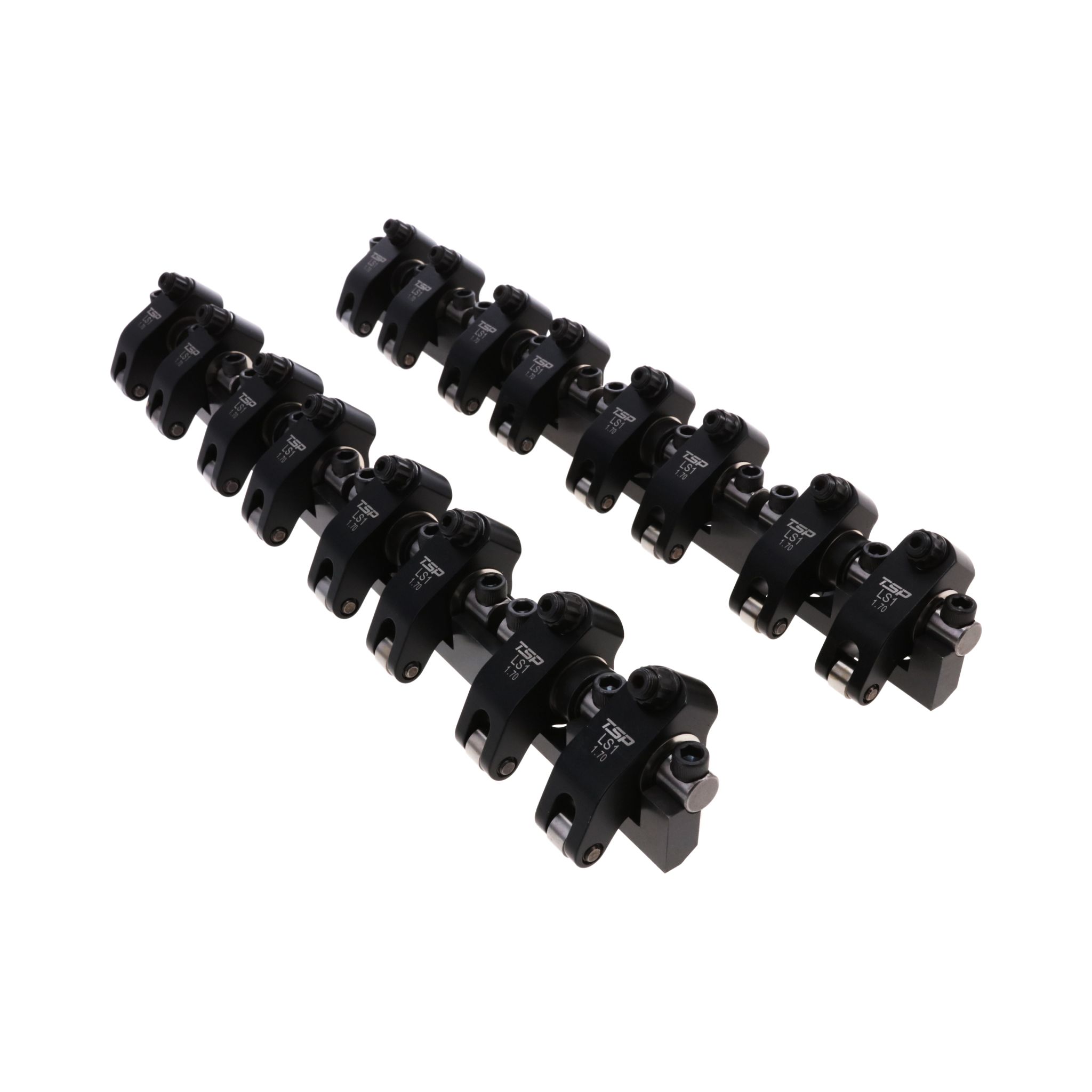 TSP Chevy LS1 Pro Series 2024 Aluminum Roller Rocker Arm System, 1.7 Ratio, Needle Bearing Trunnion, Needle Bearing Tip