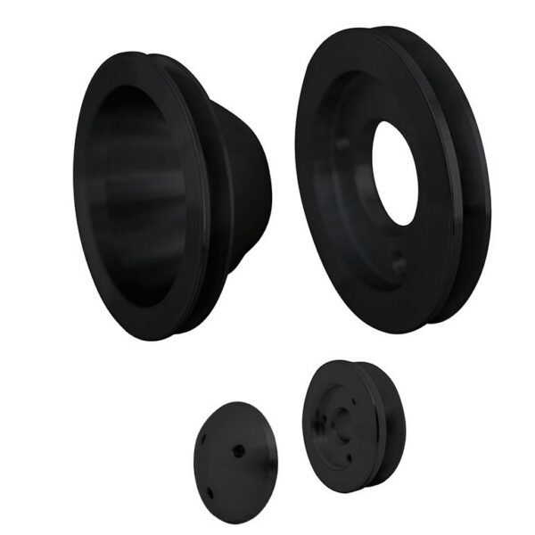 Big Block Chevy V-Belt Pulley Kit - SWP - 1V - Black