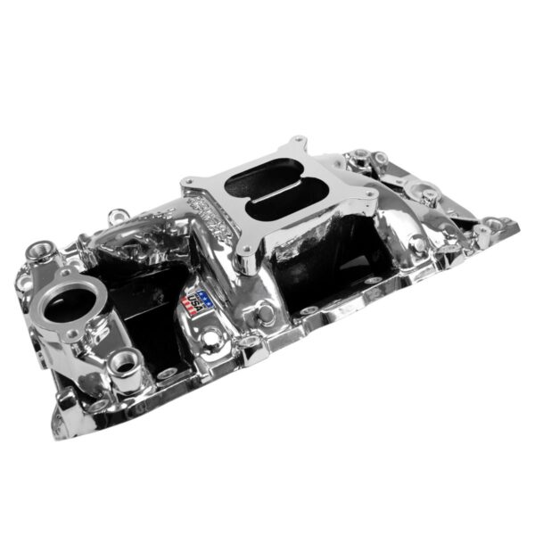 RPM Air-Gap Intake Manifold for Big-Block Chevy Oval Port, Chrome Plasma Finish
