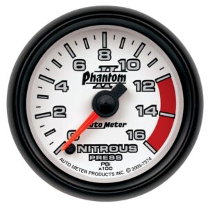 2-1/16 in. NITROUS PRESSURE, 0-1600 PSI, PHANTOM II